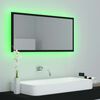 vidaXL Miroir &agrave; LED de salle de bain Noir 90x8,5x37 cm Acrylique
