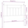 vidaXL T&ecirc;te de lit de remplacement m&eacute;tal noir 90 cm