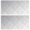 vidaXL Nez de marche Rectangulaire 2 pcs Argent&eacute; 40 x 20 cm Aluminium