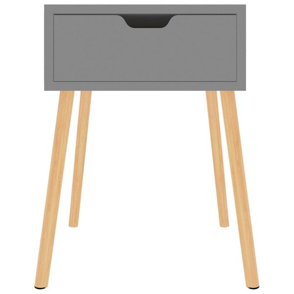 vidaXL Table de chevet Gris 40x40x56 cm Bois d'ing&eacute;nierie
