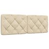 vidaXL Lit avec matelas cr&egrave;me 120x200 cm tissu