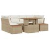 vidaXL Ensemble de canap&eacute; de jardin 9 pc Beige et cr&egrave;me
