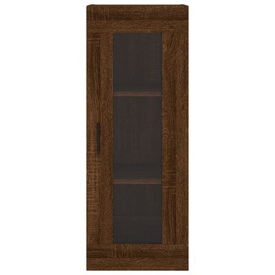 vidaXL Buffet haut Chêne marron 34,5x34x180 cm Bois d'ingénierie