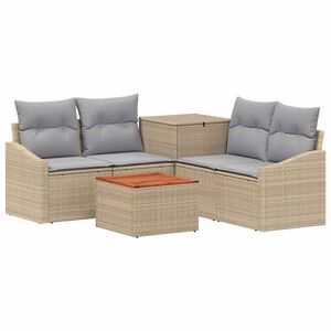 vidaXL Ensemble de Canap&eacute;s 6 pc Beige et Gris clair
