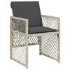 vidaXL Ensemble &agrave; manger de jardin 11pcs avec coussins gris poly rotin