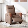 vidaXL Fauteuil inclinable électrique Marron Tissu