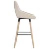 vidaXL Tabouret de bar Cr&egrave;me Tissu