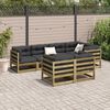 vidaXL Salon de jardin 7 pcs bois de pin impr&eacute;gn&eacute;
