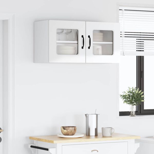 vidaXL Armoire de cuisine Kalmar Blanc brillant 80 x 31 x 40 cm