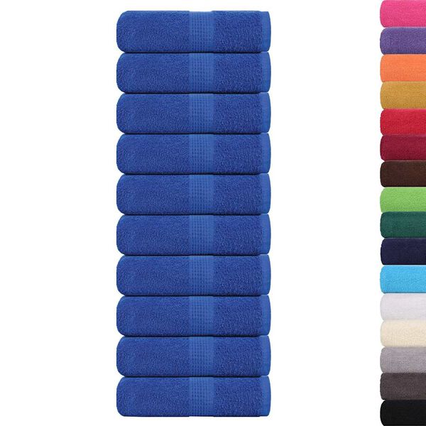 vidaXL Serviettes d'invit&eacute; FROGN 10 pcs bleu 30x50 cm 360 g/m&sup2;