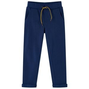 vidaXL Pantalons pour enfants avec cordon de serrage bleu marine 92