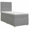 vidaXL Lit boxspring avec matelas Gris clair 80 x 200 cm Tissu
