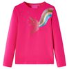 T-shirt enfants &agrave; manches longues rose vif 92