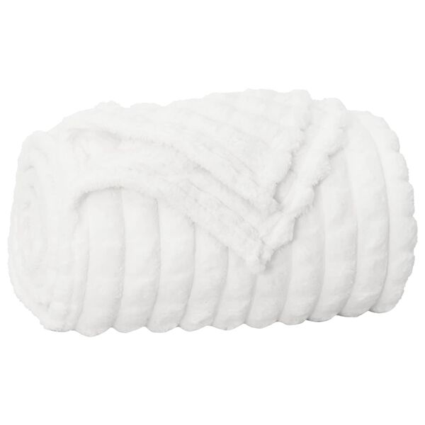 vidaXL Couvertures &agrave; jeter 6 pcs Blanc 240 x 220 cm Toison