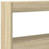 vidaXL Armoire t&ecirc;te de lit avec LED ch&ecirc;ne sonoma 200x17x102 cm