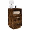 vidaXL Table de chevet avec 2 tiroirs ch&ecirc;ne fum&eacute; 36x36x68 cm
