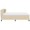 vidaXL Lit boxspring avec matelas Cr&egrave;me 160 x 200 cm tissu