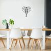Homemania D&eacute;coration murale &Eacute;l&eacute;phant 45x52 cm Acier Noir
