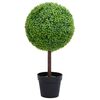 vidaXL Plante de buis artificiel avec pot Forme de boule Vert 71 cm