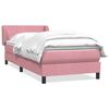 vidaXL Sommier &agrave; lattes de lit avec matelas rose 90x220 cm velours