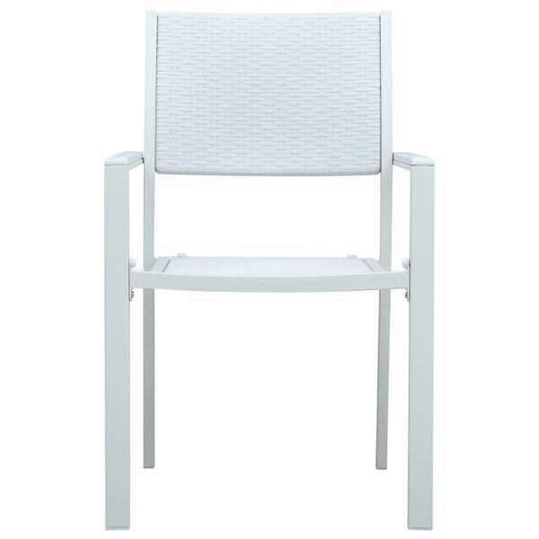 vidaXL Ensemble &agrave; manger de jardin 9 pcs Blanc