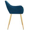 vidaXL Chaises &agrave; manger lot de 4 Bleu Velours