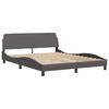vidaXL Cadre de lit sans matelas Zadar gris 160x200 cm similicuir