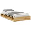 vidaXL Cadre de lit sans matelas 90x200 cm bois massif de ch&ecirc;ne