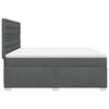 vidaXL Sommier &agrave; lattes de lit avec matelas Gris fonc&eacute; 200x200cm Tissu