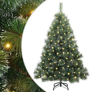 vidaXL Sapin de No&euml;l artificiel avec 150 LED Vert 120 cm PE et PVC