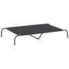 VidaXL Lit sur&eacute;lev&eacute; pour chien noir 130x80x20 cm tissu oxford et acier