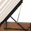 vidaXL Lit avec rangement et LED avec LED Taupe 90 x 200 cm Polyester