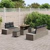 vidaXL Ensemble de canap&eacute; de jardin avec coussin 8 pcs Gris polyrotin