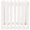 vidaXL Jardini&egrave;re avec design de cl&ocirc;ture blanc 70x70x70 cm pin massif