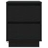 vidaXL Cabinet de chevet avec tiroir Ch&ecirc;ne noir 39 x 34,5 x 50 cm