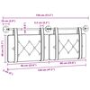 vidaXL T&ecirc;te de lit suspendue Marron 130 x 55 x 5 cm Velours