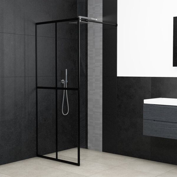 vidaXL &Eacute;cran de douche Verre tremp&eacute; transparent 118x190 cm