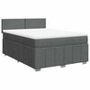 vidaXL Sommier &agrave; lattes de lit avec matelas Gris fonc&eacute; 140x190cm Tissu