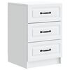vidaXL Cabinet de chevet Blanc 43 x 41 x 63,5 cm Bois d'ing&eacute;nierie
