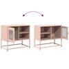 vidaXL Meuble TV rose 68x39x60,5 cm acier