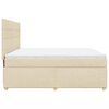 vidaXL Sommier &agrave; lattes de lit avec matelas Cr&egrave;me 180x200 cm Tissu