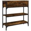 vidaXL Table console ch&ecirc;ne fum&eacute; 72,5x25x75 cm bois d'ing&eacute;nierie