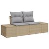 vidaXL Ensemble de canap&eacute; de jardin 11 pcs Beige Poly rotin