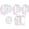 vidaXL Ensemble d'armoires de cuisine 11 pcs Lucca bois d'ing&eacute;nierie