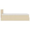 vidaXL Cadre de lit ottoman avec matelas cr&egrave;me 80x200 cm tissu