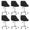vidaXL Chaises pivotantes &agrave; manger lot de 6 noir similicuir