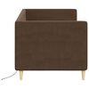vidaXL Lit avec matelas et &eacute;clairage USB Marron fonc&eacute; Tissu 90x200 cm