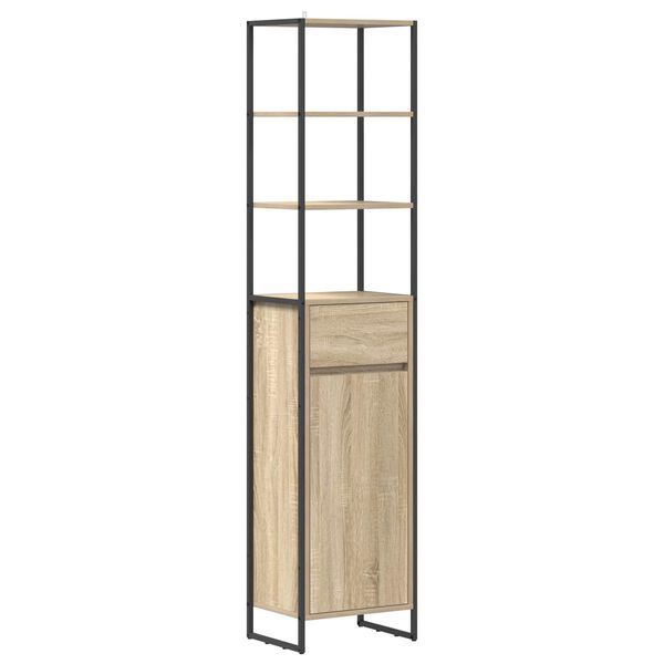 vidaXL Cabinet de salle de bain avec tiroir Sonoma 40 x 30 x 180 cm