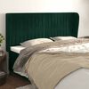 vidaXL T&ecirc;te de lit avec oreilles Vert fonc&eacute; 203x23x118/128 cm Velours