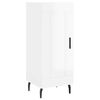 vidaXL Buffet haut Blanc brillant 34,5x34x180 cm Bois d'ing&eacute;nierie